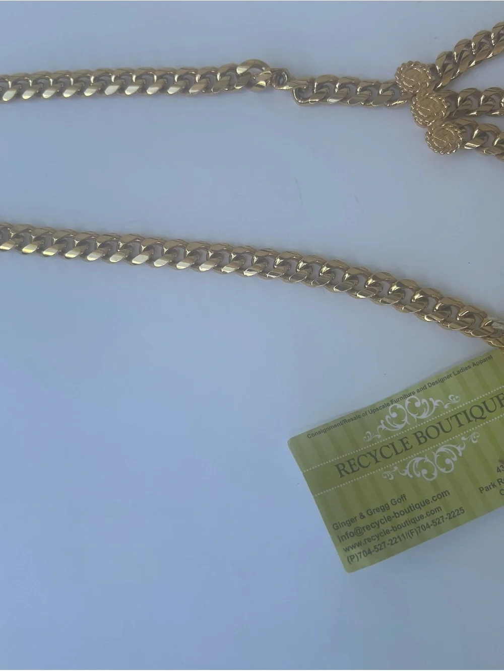 St.John Triple Strand Curb Chain Belt